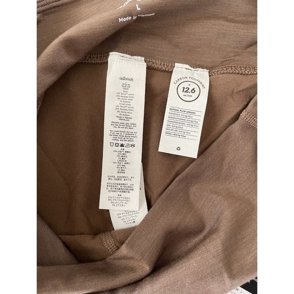 Allbirds Natural Flow Legging Hazy Cocoa Size L NWT $98 - Picture 3 of 4